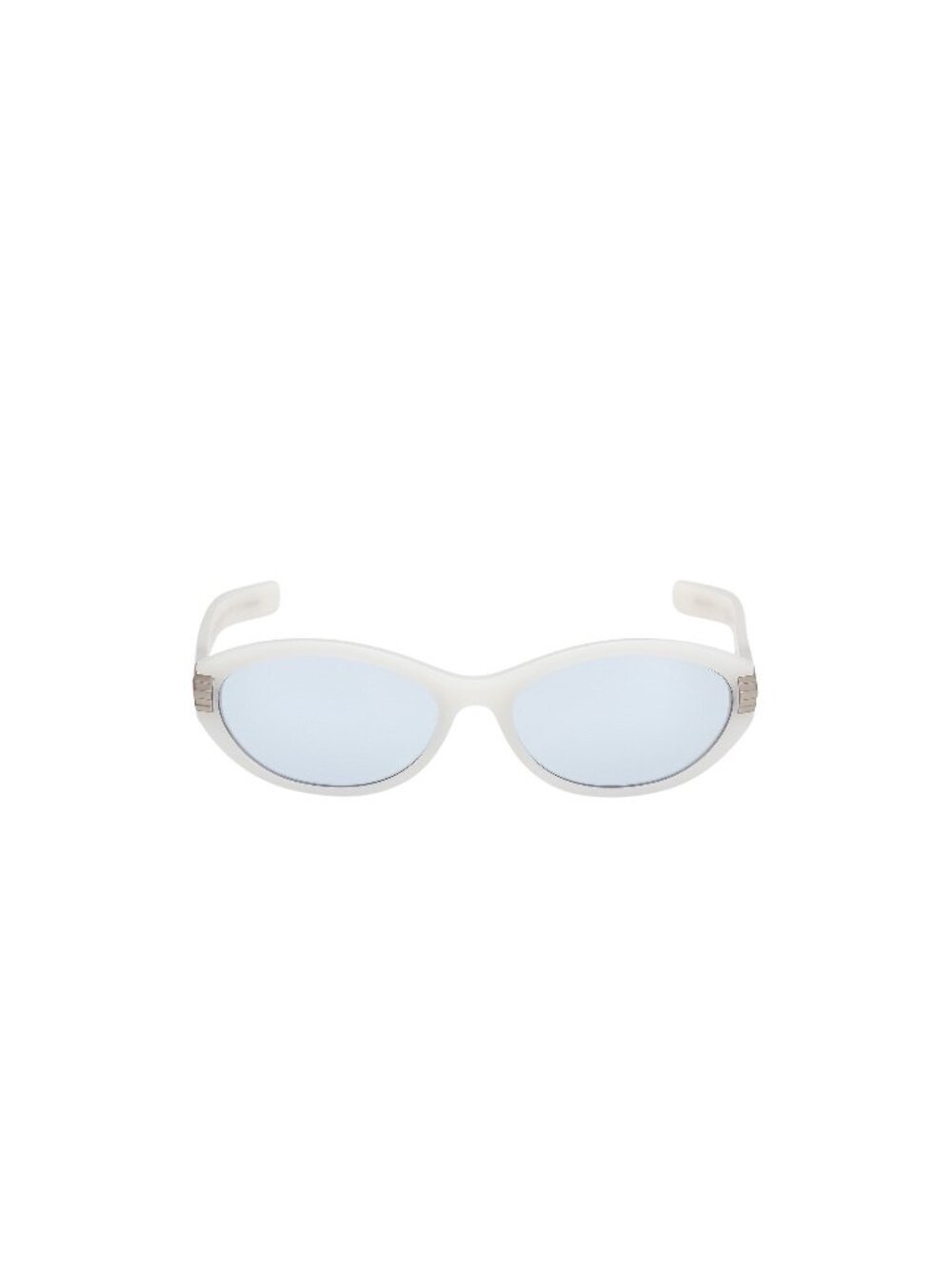 New Adidas Originals Unisex Sunglasses White Round Blue Lens Injected Frame 21V